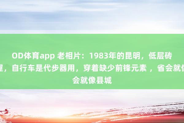 OD体育app 老相片：1983年的昆明，低层砖混房屋，自行车是代步器用，穿着缺少前锋元素 ，省会就像县城