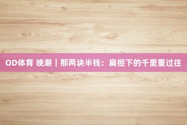 OD体育 晚潮｜那两块半钱：扁担下的千里重过往