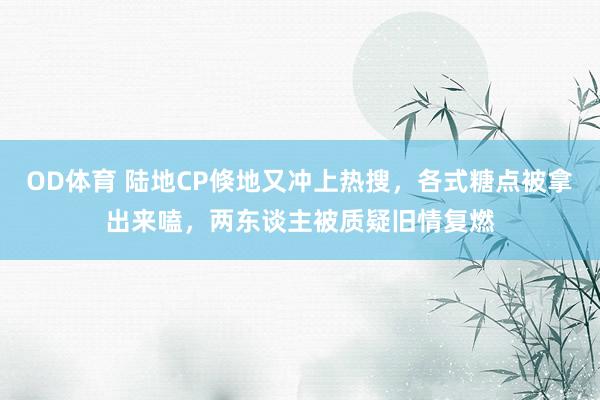 OD体育 陆地CP倏地又冲上热搜，各式糖点被拿出来嗑，两东谈主被质疑旧情复燃