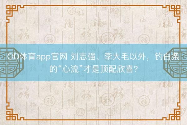 OD体育app官网 刘志强、李大毛以外，钓白条的“心流”才是顶配欣喜？